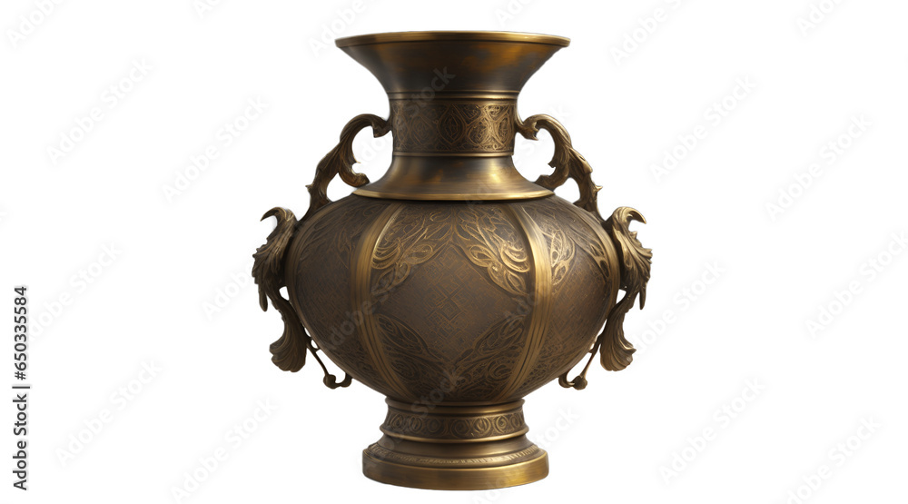 antique vase isolated on white transparent Background PNG