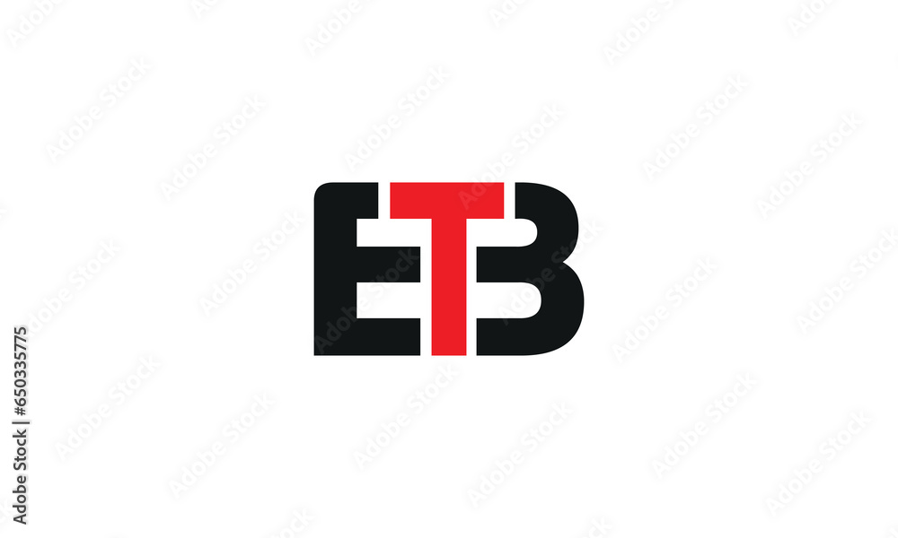 Initial letter ETB monogram logo. ETB logo. ETB design. Black and red BTE letter. BTE letter logo design . Initial letter ETB monogram logo. ETB logo. ETB design. Black and red BTE letter. BTE letter logo design .