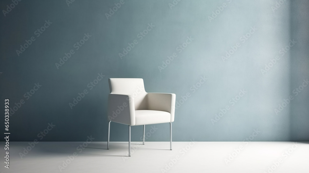 Minimal Interior Of Living Room with chair. AI Generated Minimal Interior Of Living Room with chair. AI Generated
