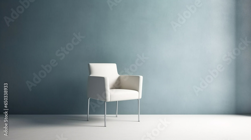 Minimal Interior Of Living Room with chair. AI Generated