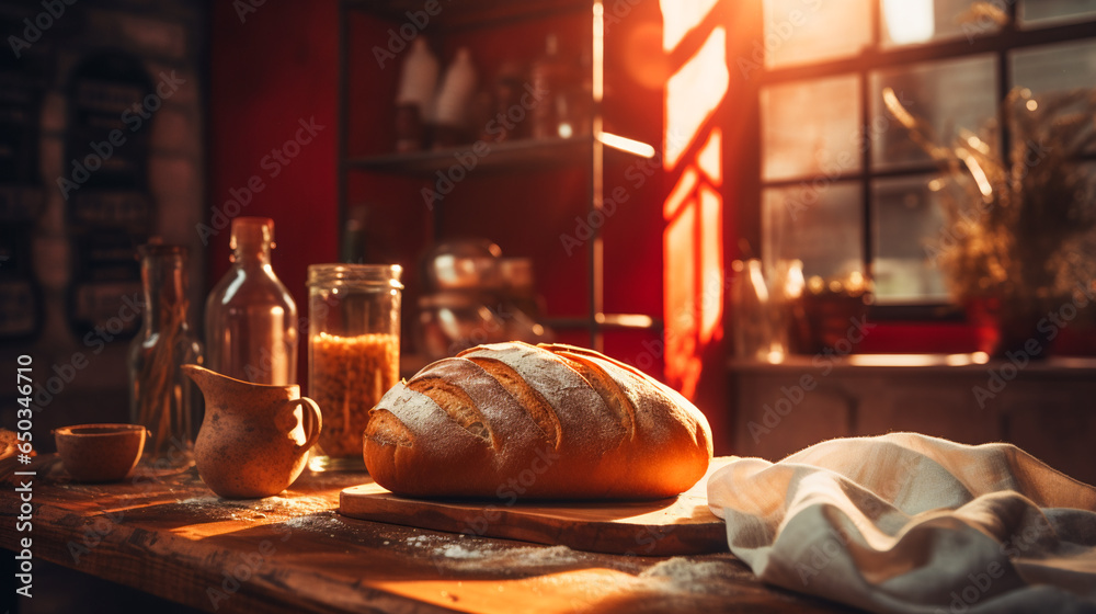 Obraz premium Morning Light and Fresh Bread