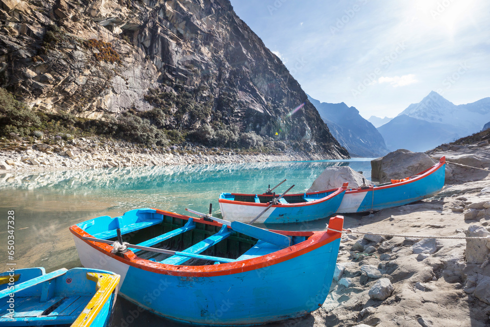 Boat on lake Paron