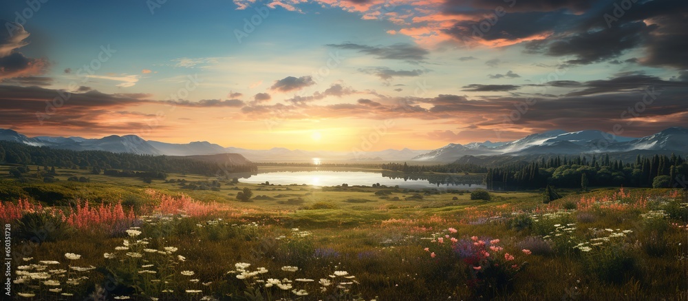 Harmony of the Meadows, The Soothing Panorama of Nature Harmony of the Meadows, The Soothing Panorama of Nature