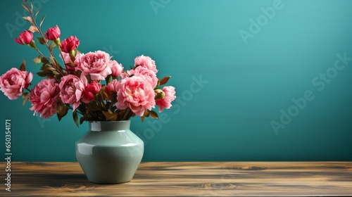 Blooming Beauty: Vibrant Still Life with Fresh Flowers in a Vase © senadesign