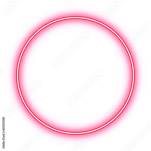 red neon glowing circle