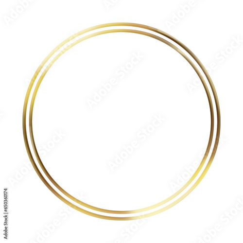 round frame with gold