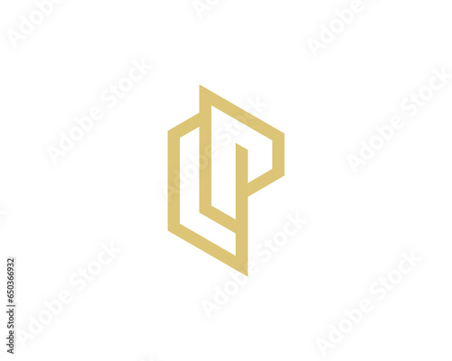 Letter LP real estate buliding tech logo