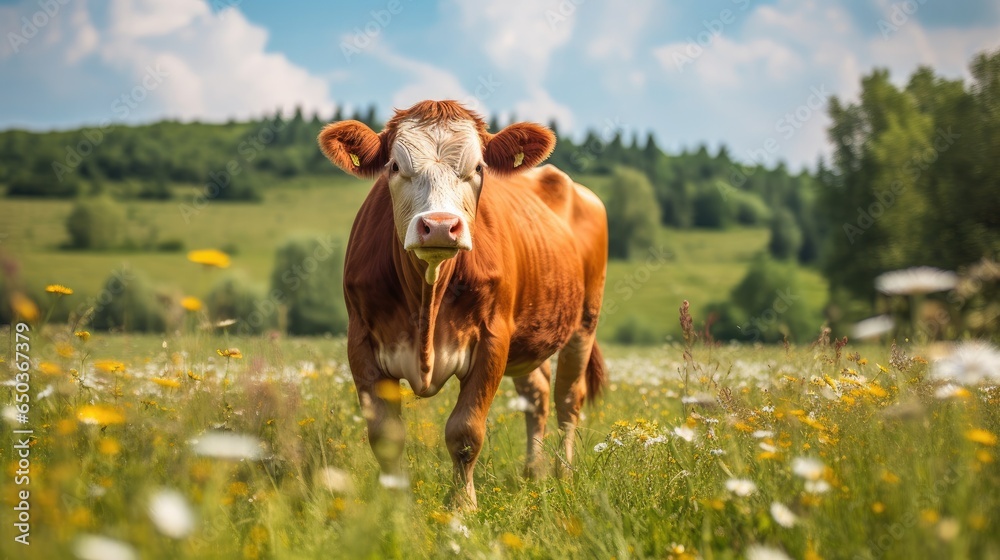 Red cow head with cute eyes and pink nose, lovely and innocent. Red cow head with cute eyes and pink nose, lovely and innocent.