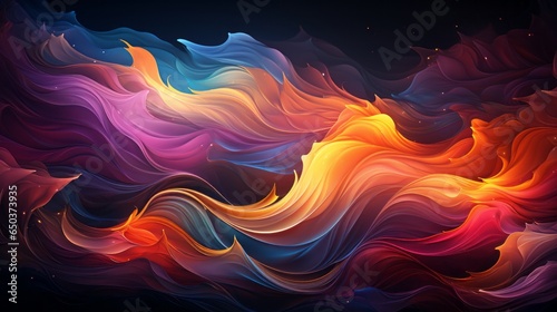 Abstract Background Wallpaper Digital Illustration - Creative Artistic Texture with Vibrant Colorful Gradient Patterns, Modern Decorative Design in Geometric Shapes, Minimalistic and Contemporary