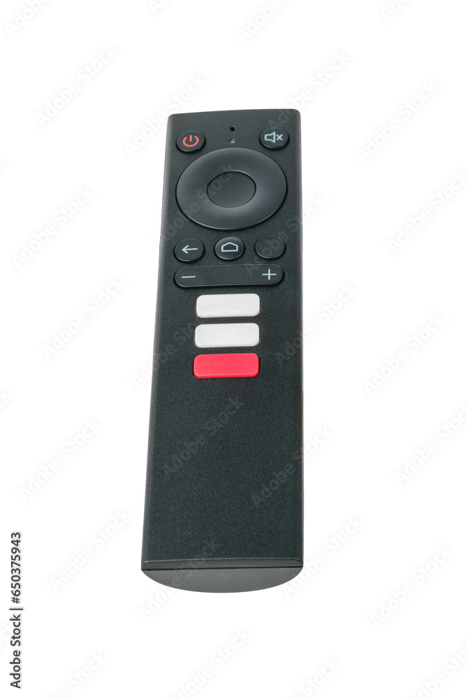 Modern TV remote isolated on a white background. Modern TV remote isolated on a white background.