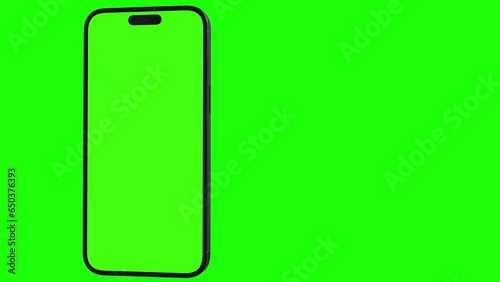 Presentation of mobile phones - Green background - Chroma key