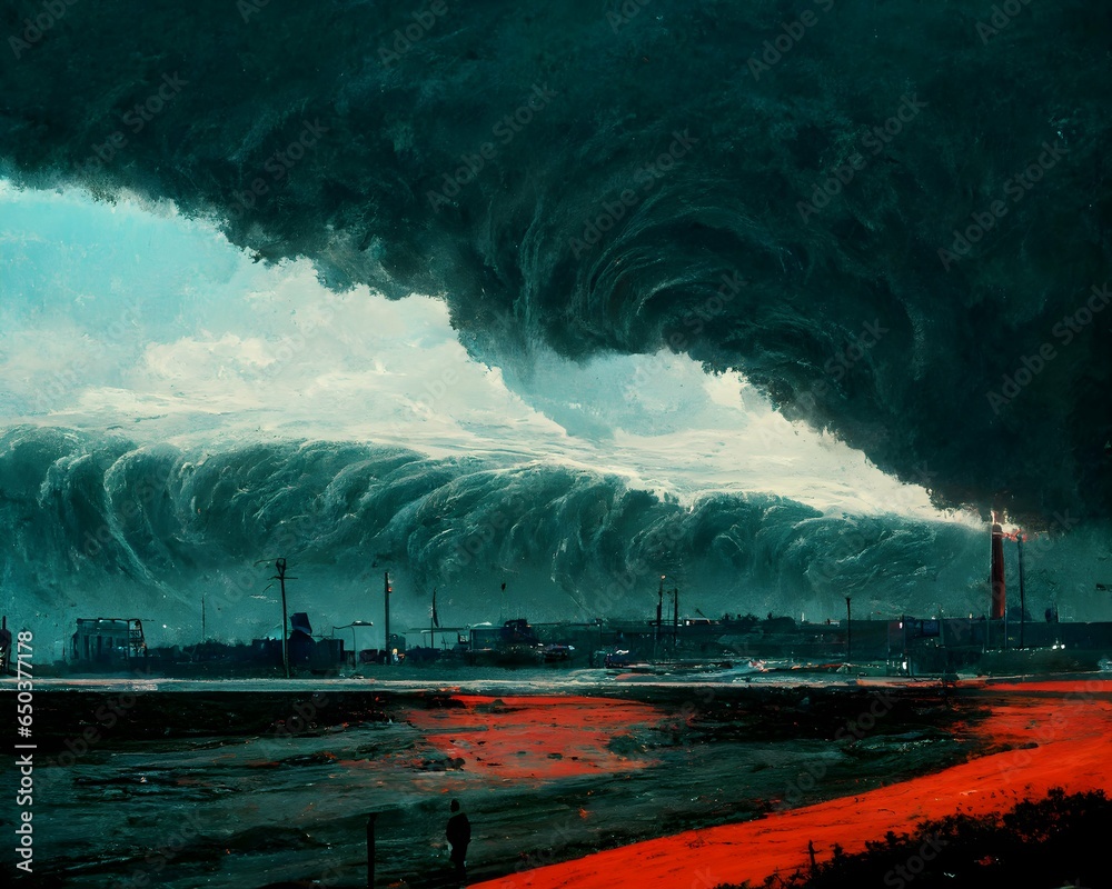 closewave farpunk a storm in the distance  - obrazy, fototapety, plakaty 