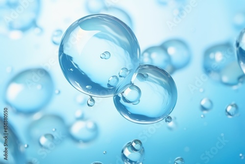 Graceful air bubbles water. Sea spa oxygen. Generate Ai