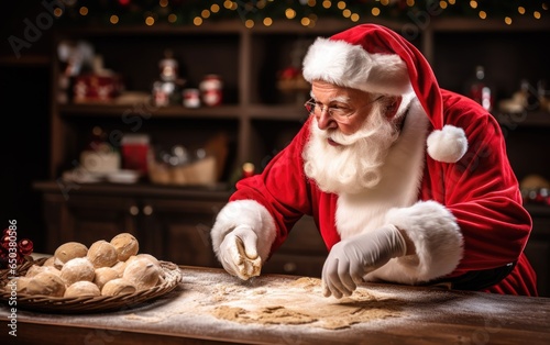 Santa Claus is baking Chris...