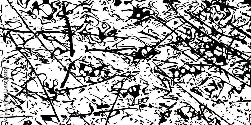 Obraz premium Abstract grunge chaotic background. Distress texture of spots, stains, ink, dots, scratches. Vintage damaged backdrop. Dirty artistic design element for print, template and abstract background