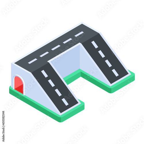 Heres an isometric illustration depicting flyover road 