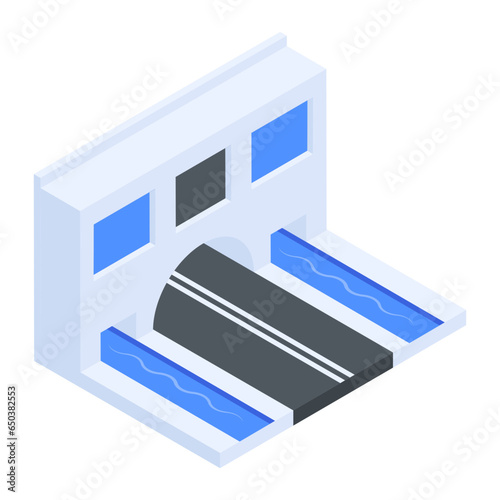 Heres an isometric illustration depicting flyover road 