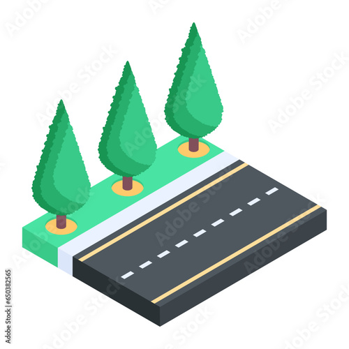 Heres an isometric illustration depicting flyover road 