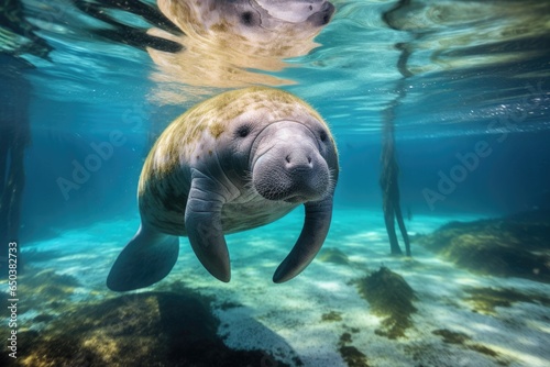 Florida manatee in clear water © Lubos Chlubny