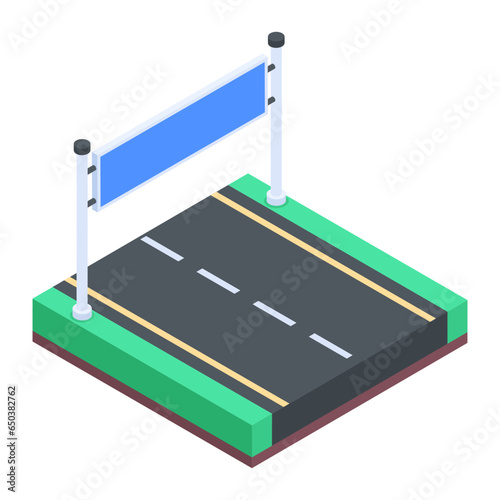 Heres an isometric illustration depicting flyover road 