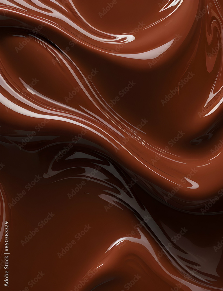 Photot of melted chocolate, generative AI Photot of melted chocolate, generative AI