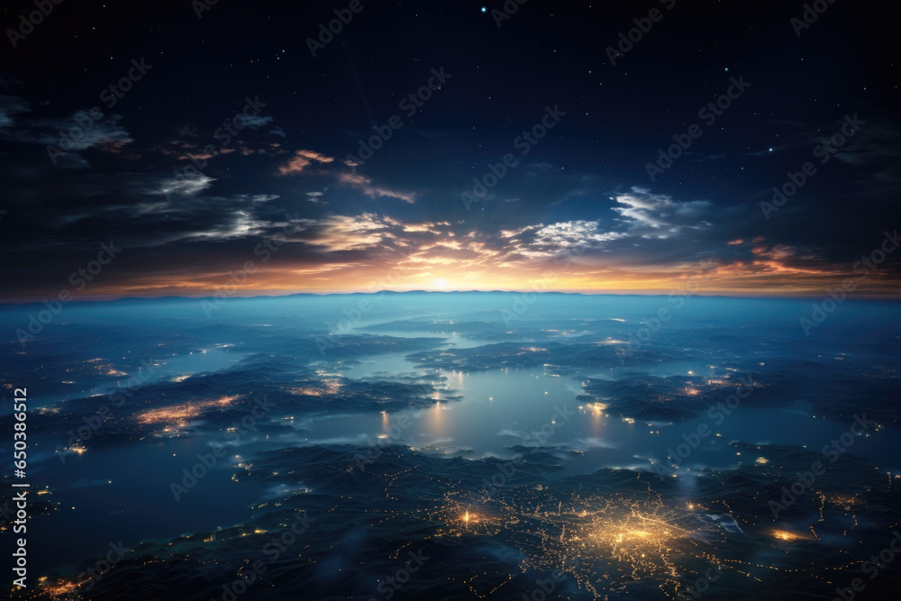 A breathtaking view of the Earth from space, highlighting its beauty and fragility. Generative Ai. A breathtaking view of the Earth from space, highlighting its beauty and fragility. Generative Ai.