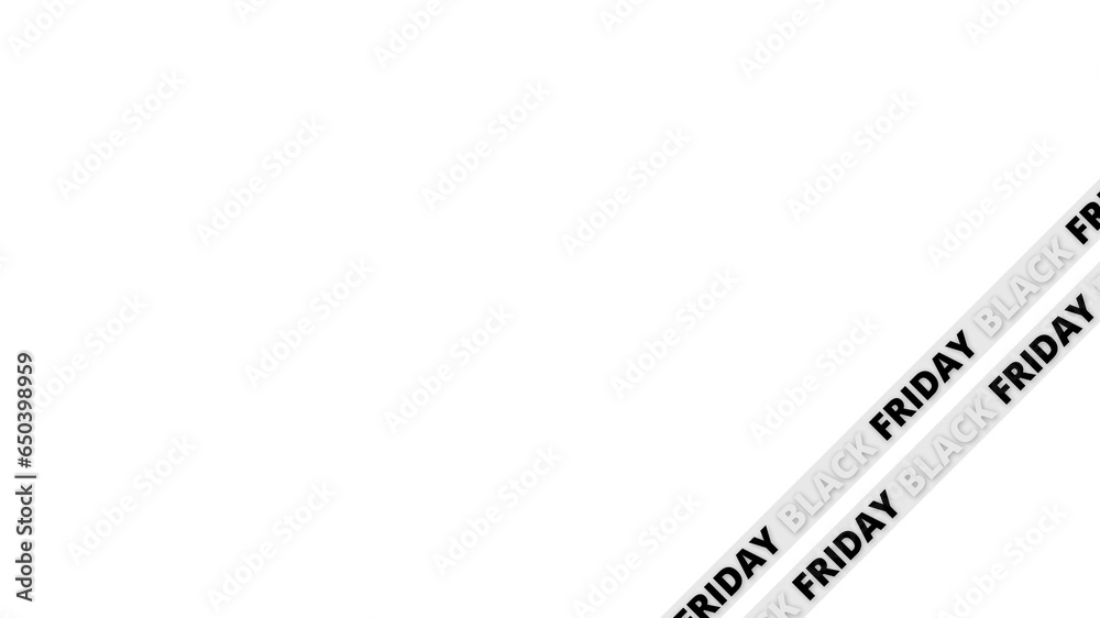 Black Friday sale. Transparent ribbon. Black and white. Without bottom. Black Friday sale. Transparent ribbon. Black and white. Without bottom.