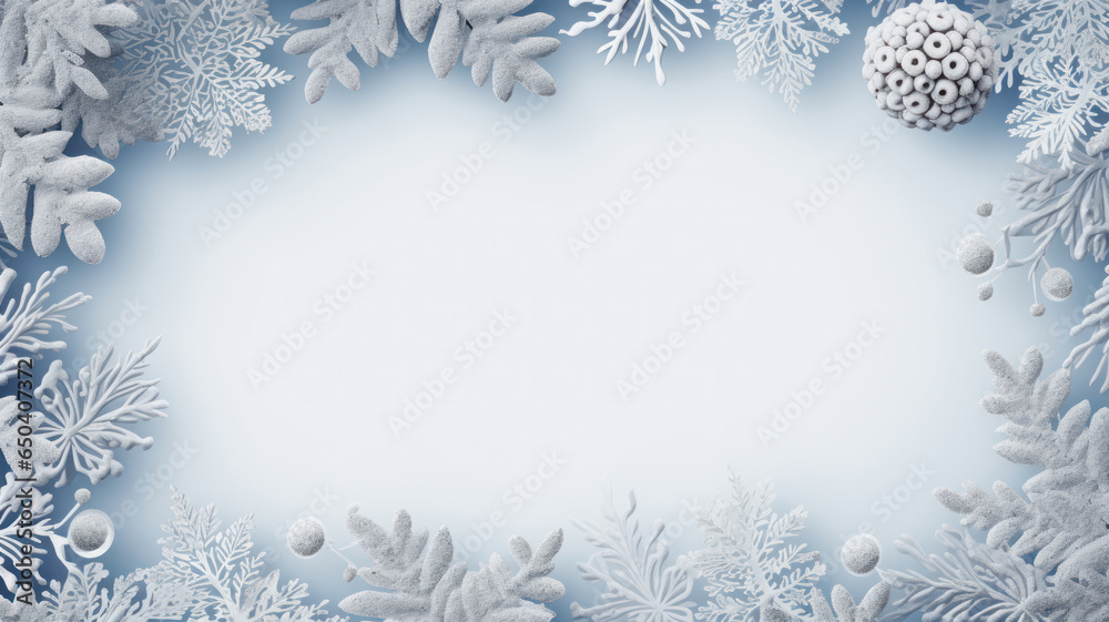 Clean and Simple Winter Frame Illustration