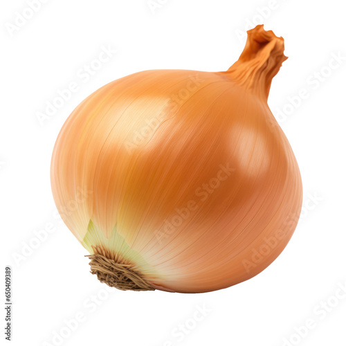 Yellow onion isolated on transparent background. Generative ai.