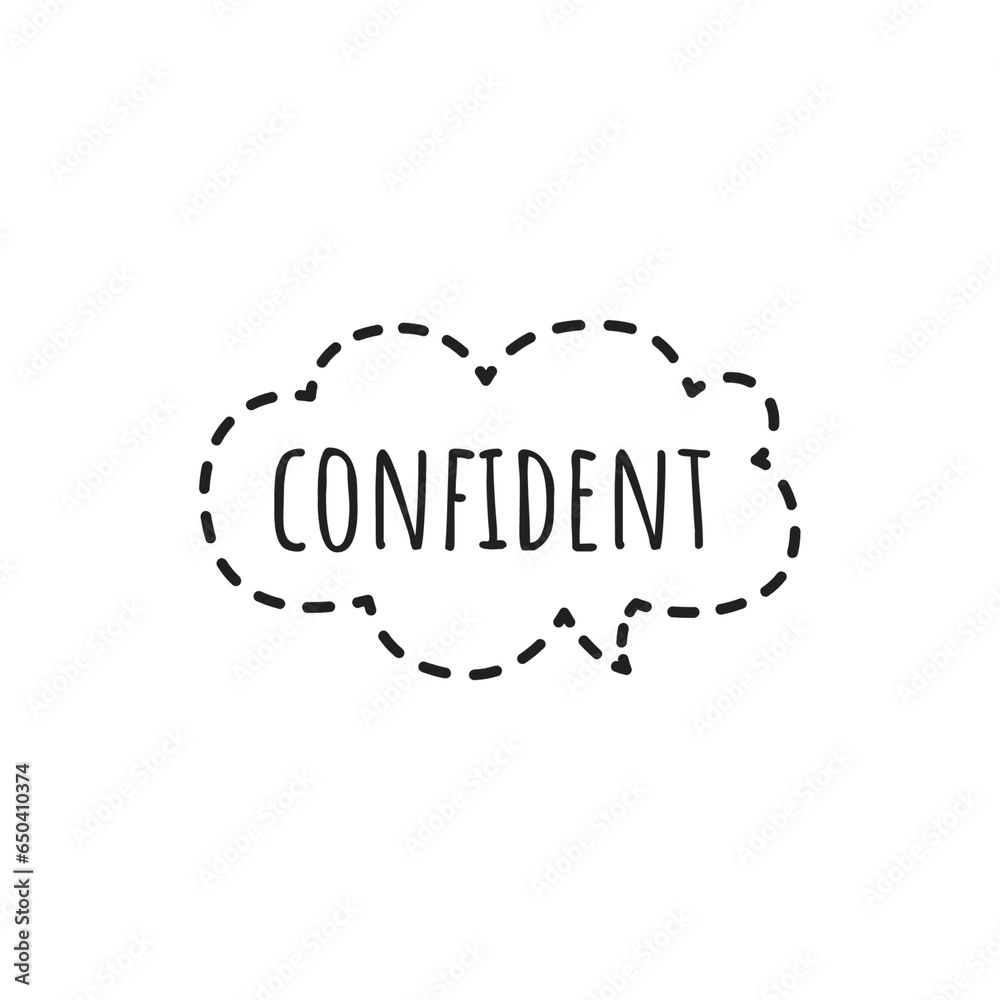 ''Confident'' Text Word Design ''Confident'' Text Word Design