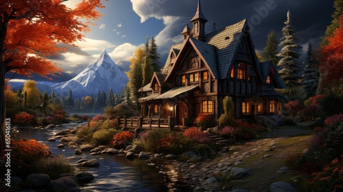 Autumn: Fall September, October and November Foliage, Tranquil Forests, and Countryside and Urban - Discover Vibrant Woodlands, Cozy Harvest Scenes, and Serene Halloween Adventure, Colorful Tree View © Aurora Blaze