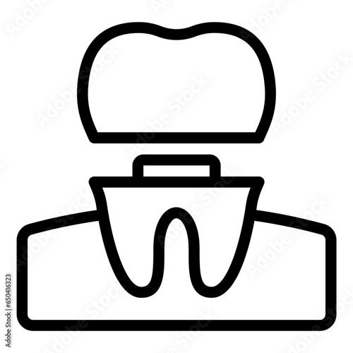 Dental tooth Crown icon