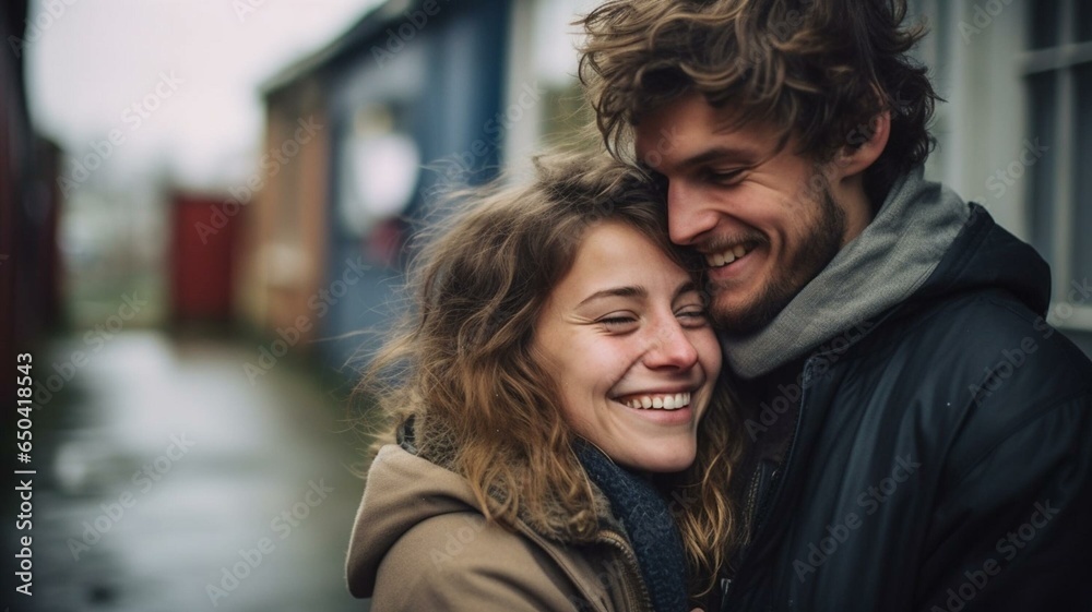 portrait of couple hugging portrait of couple hugging
