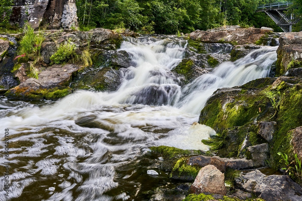Scenic view of Myllykoski rapids in Nurmijarvi, Finland Scenic view of Myllykoski rapids in Nurmijarvi, Finland