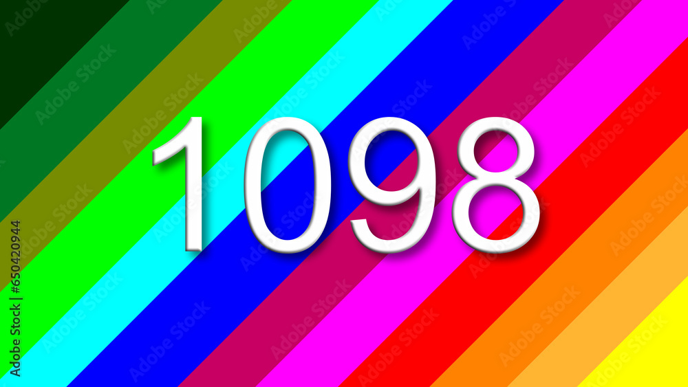 1098 colorful rainbow background year number 1098 colorful rainbow background year number
