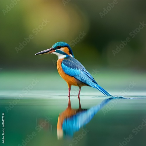kingfisher in the water 