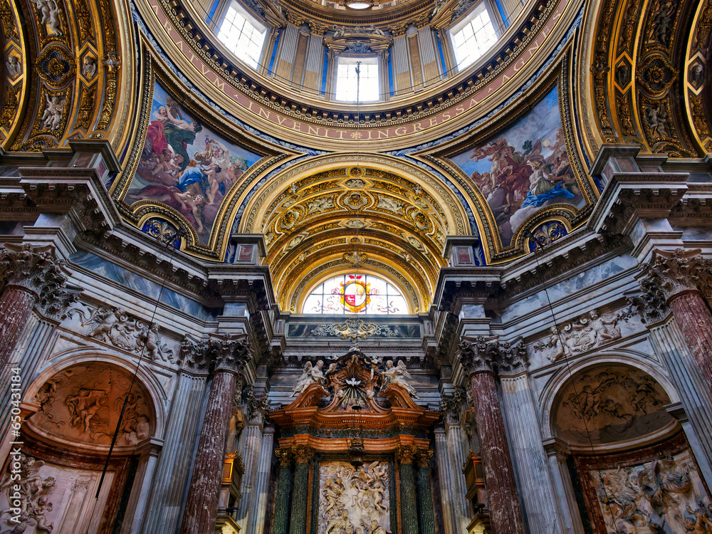 Interior of Sant'Agnese in Agone church, Rome
