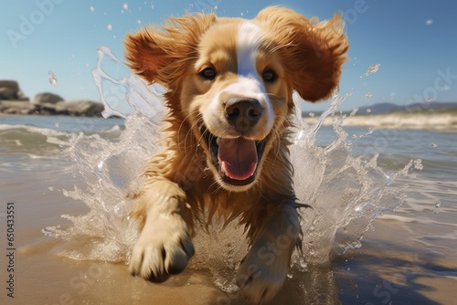 Sand, Sea, and Play: 8K Photorealistic Puppy Fun