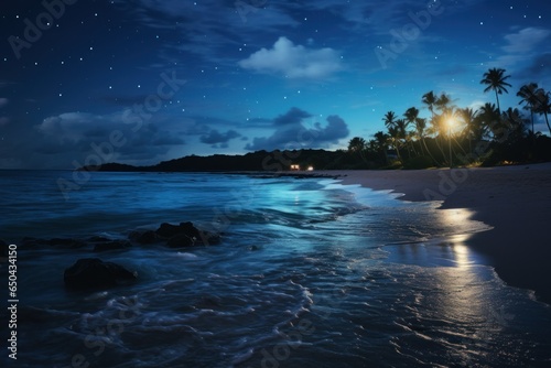 Nighttime Beach Serenity  8K Hyper-Realistic Bliss