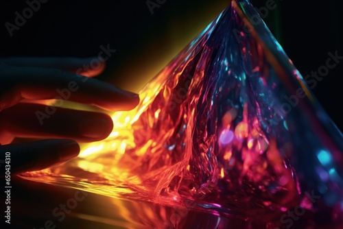 Burning Spectrum: 8K Photorealistic Prism Imagery