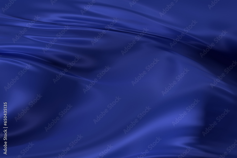 Beautiful blue 3D plain cloth with wrinkles
 - obrazy, fototapety, plakaty 