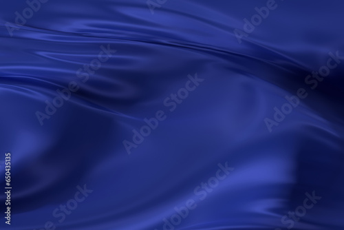 Beautiful blue 3D plain cloth with wrinkles 