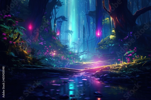Neon Dreamscape  8K Hyper-Realistic Forest Fusion 