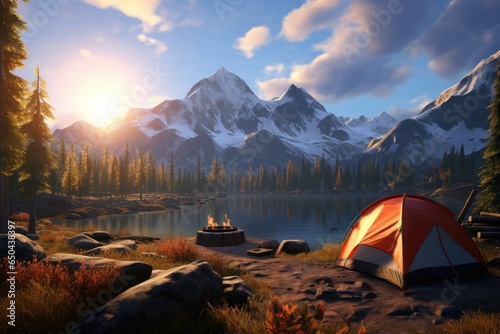 Camping Harmony: 8K Hyper-Realistic Wilderness