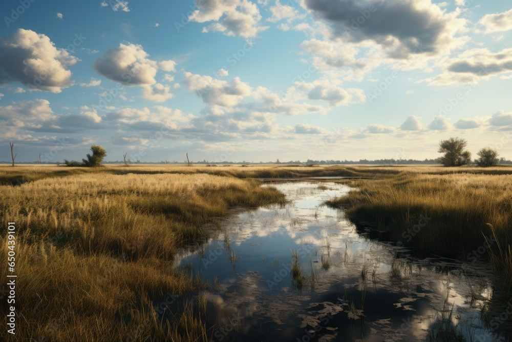 Surreal Depths Unveiled: Hyper-Realistic Marshscapes