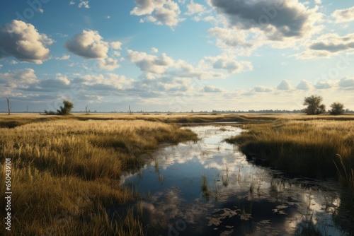 Surreal Depths Unveiled  Hyper-Realistic Marshscapes