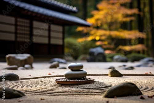 Zen like gardening stones