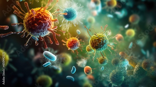 A captivating image ilrating the fascinating process where specialized cells actively capture and consume bacteria and other foreign particles, ilrating the remarkable efficacy of Mod3f