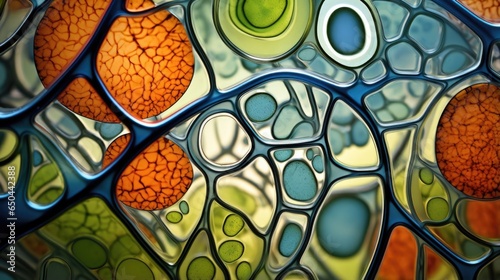 A closeup glimpse into the microscopic world of plant cells reveals a symphony of irregular shapes and sizes, reminiscent of a puzzle coming together. These tiny cellular units are Mod3f