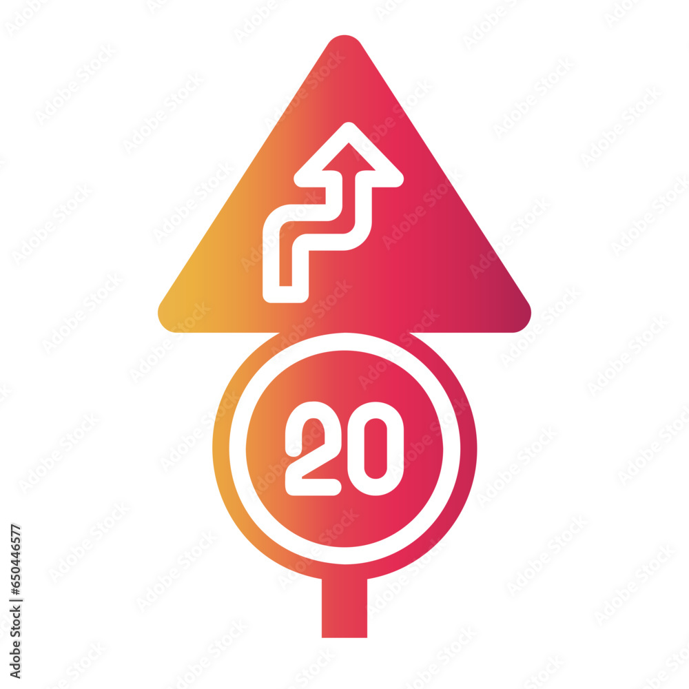 curve ahead icon curve ahead icon